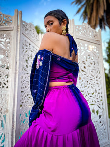 Amethyst Ombré Sharara Pants Set