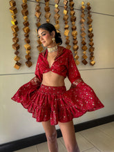 Load image into Gallery viewer, Rose Warrior Micro Mini Skirt Set
