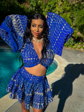 Load image into Gallery viewer, Sapphire Sparkles Micro Mini Skirt Set
