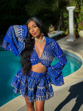 Load image into Gallery viewer, Sapphire Sparkles Micro Mini Skirt Set
