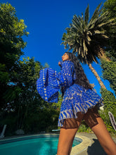 Load image into Gallery viewer, Sapphire Sparkles Micro Mini Skirt Set
