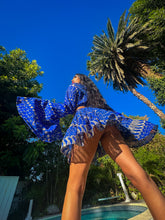 Load image into Gallery viewer, Sapphire Sparkles Micro Mini Skirt Set
