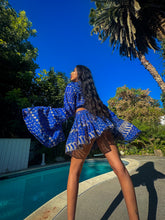 Load image into Gallery viewer, Sapphire Sparkles Micro Mini Skirt Set
