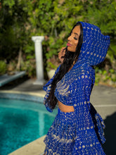 Load image into Gallery viewer, Sapphire Sparkles Micro Mini Skirt Set
