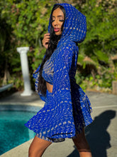 Load image into Gallery viewer, Sapphire Sparkles Micro Mini Skirt Set
