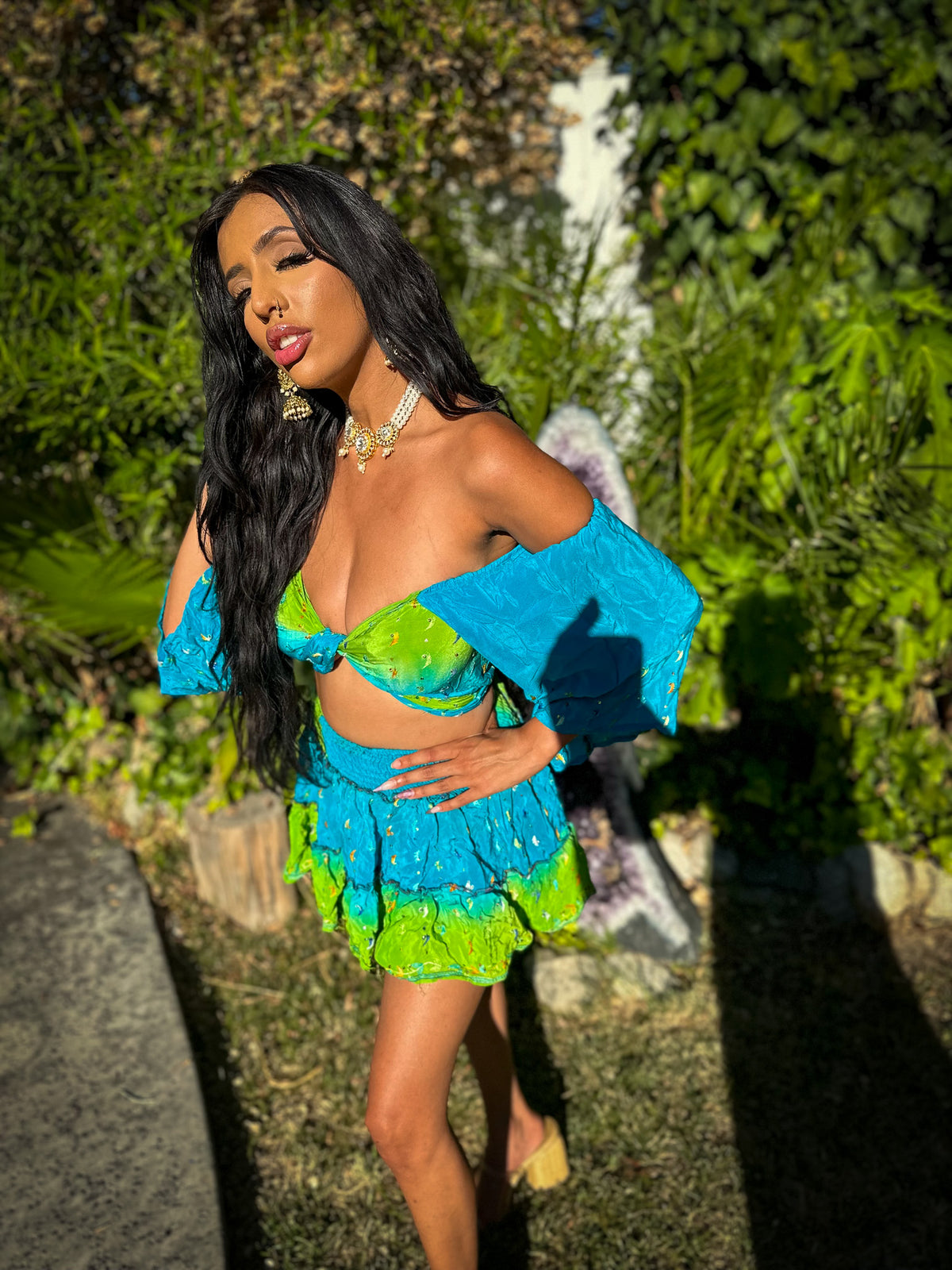 Earth Angel Micro Mini Gehr Skirt Set
