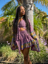 Load image into Gallery viewer, Bohemian Amethyst Mini Skirt Set
