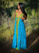 Load image into Gallery viewer, Earth mermaid magic dress (tie dye stains on dress)
