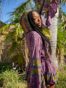 Bohemian Amethyst Mini Skirt Set