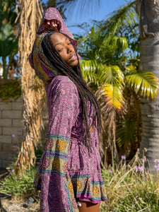 Bohemian Amethyst Mini Skirt Set