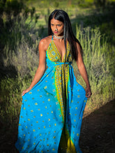 Load image into Gallery viewer, Earth mermaid magic dress (tie dye stains on dress)
