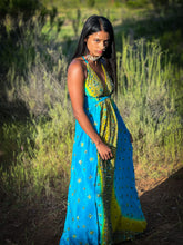 Load image into Gallery viewer, Earth mermaid magic dress (tie dye stains on dress)
