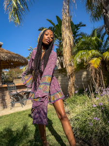 Bohemian Amethyst Mini Skirt Set