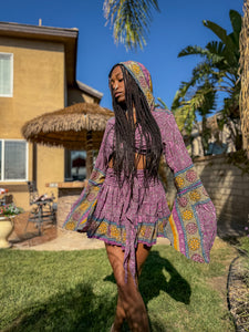 Bohemian Amethyst Mini Skirt Set