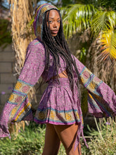 Load image into Gallery viewer, Bohemian Amethyst Mini Skirt Set
