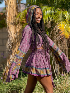 Bohemian Amethyst Mini Skirt Set
