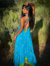 Load image into Gallery viewer, Earth mermaid magic dress (tie dye stains on dress)
