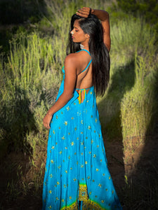 Earth mermaid magic dress (tie dye stains on dress)