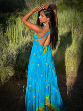 Load image into Gallery viewer, Earth mermaid magic dress (tie dye stains on dress)

