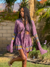 Load image into Gallery viewer, Bohemian Amethyst Mini Skirt Set
