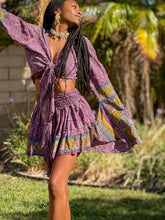 Load image into Gallery viewer, Bohemian Amethyst Mini Skirt Set
