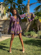 Load image into Gallery viewer, Bohemian Amethyst Mini Skirt Set
