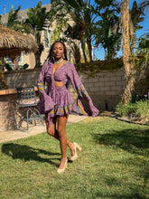 Load image into Gallery viewer, Bohemian Amethyst Mini Skirt Set
