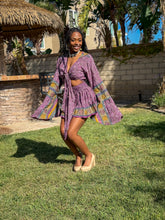 Load image into Gallery viewer, Bohemian Amethyst Mini Skirt Set
