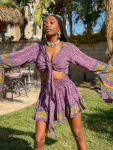 Load image into Gallery viewer, Bohemian Amethyst Mini Skirt Set
