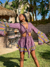 Load image into Gallery viewer, Bohemian Amethyst Mini Skirt Set

