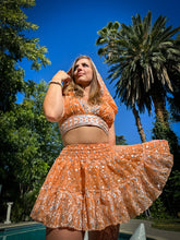 Load image into Gallery viewer, Peach Goddess Micro Mini Skirt Set
