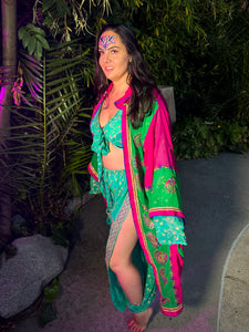 Peacock Princess Hooded Kimono