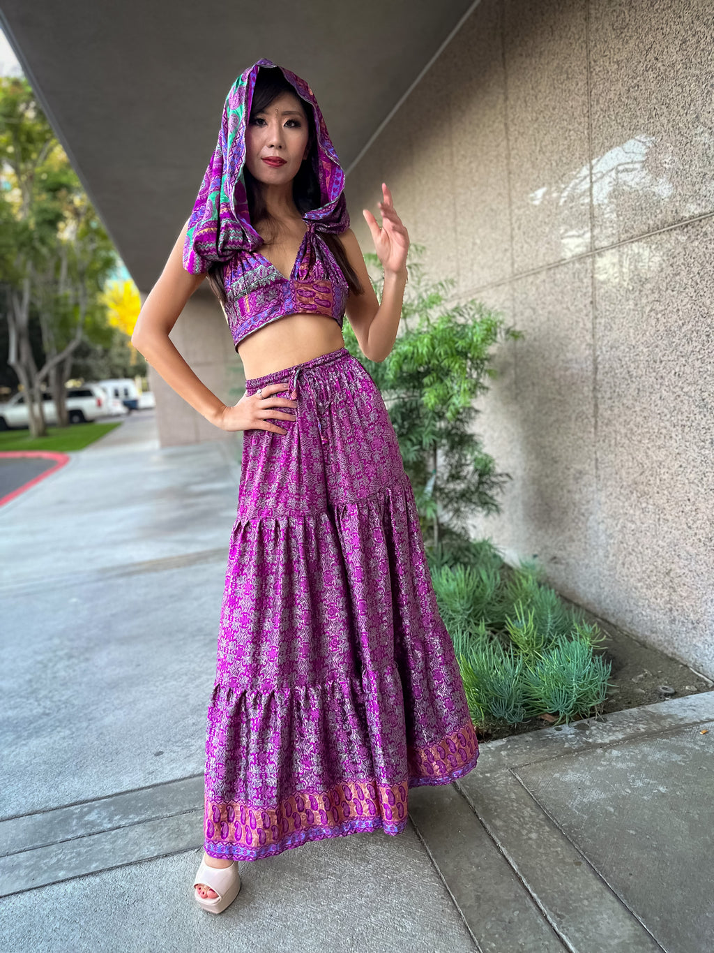 Amethyst Goddess Sharara Pants Set