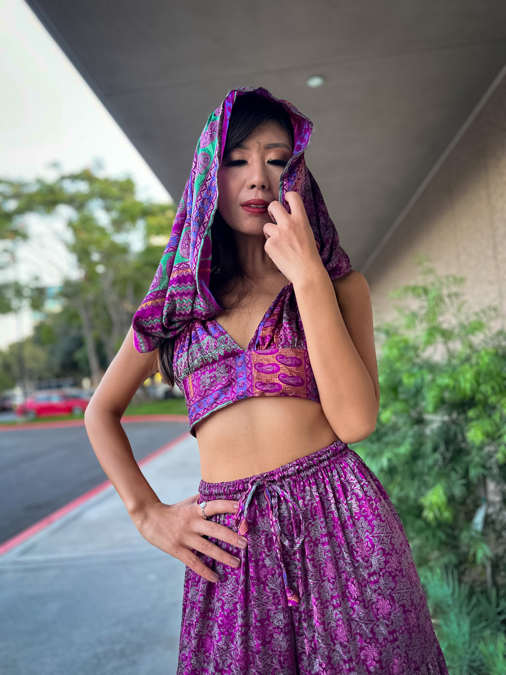 Amethyst Goddess Sharara Pants Set