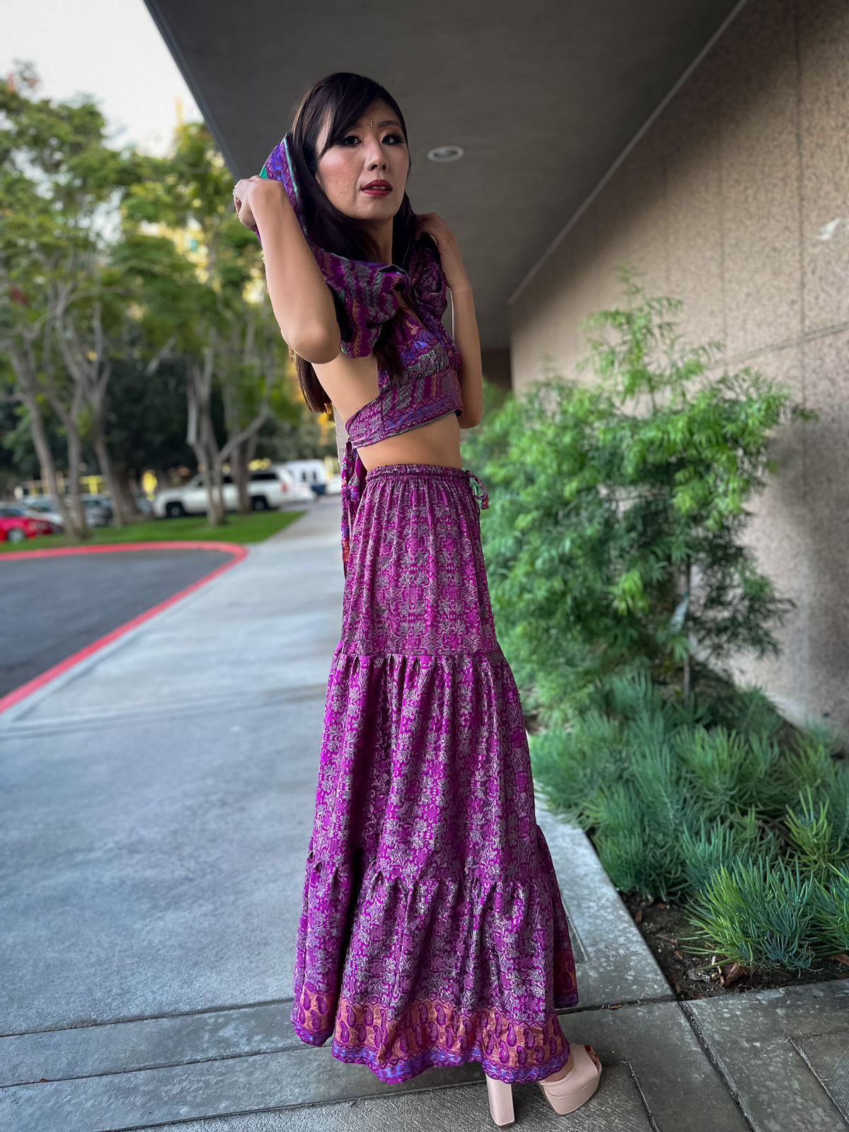 Amethyst Goddess Sharara Pants Set