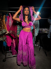 Load image into Gallery viewer, Purple Bandhani Sharara Pants set
