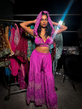 Load image into Gallery viewer, Purple Bandhani Sharara Pants set
