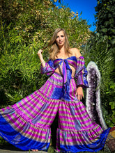 Load image into Gallery viewer, Sapphire Amethyst Sharara Pants Set
