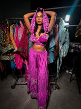 Load image into Gallery viewer, Purple Bandhani Sharara Pants set
