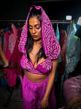 Load image into Gallery viewer, Purple Bandhani Sharara Pants set
