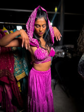 Load image into Gallery viewer, Purple Bandhani Sharara Pants set
