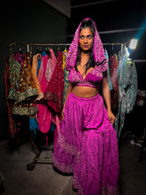 Load image into Gallery viewer, Purple Bandhani Sharara Pants set
