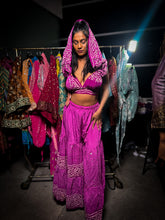 Load image into Gallery viewer, Purple Bandhani Sharara Pants set
