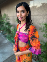 Load image into Gallery viewer, Tropical Mimosa Sharara Pants Set
