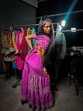 Load image into Gallery viewer, Purple Bandhani Sharara Pants set
