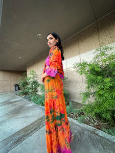 Tropical Mimosa Sharara Pants Set