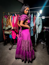 Load image into Gallery viewer, Purple Bandhani Sharara Pants set

