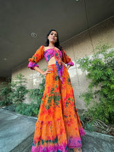 Load image into Gallery viewer, Tropical Mimosa Sharara Pants Set

