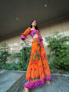 Tropical Mimosa Sharara Pants Set