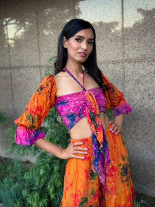 Tropical Mimosa Sharara Pants Set
